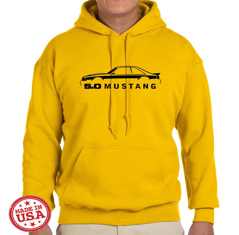 1987 93 Ford 5.0 GT Mustang Hatchback Classic Outline Design Hoodie Sweatshirt Etsy UK