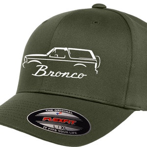 1992-96 Ford Bronco SUV Truck Classic Outline Design Flexfit 6277 Baseball Hat Cap