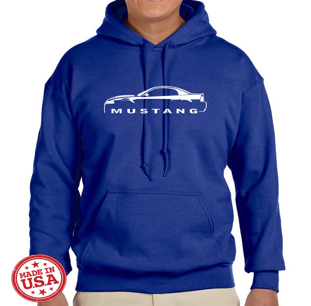 1999 04 Ford Mustang Hardtop Classic Outline Design Hoodie