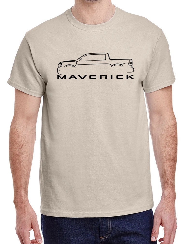 Ford Maverick Classic Outline Ladies T-Shirt - 100% Cotton Heavyweight Shirt, Royal Blue, Sizes S-XXL - View #9