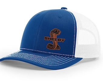 Shelby Cobra Snake Logo Leather Patch Trucker Hat - Etsy