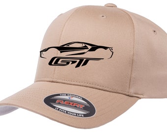 Ford GT Baseball Cap - 2004-2006 Classic Outline Design, Flexfit Fitted Hat (Sizes Sm/Med, Lar/XL) - View #5