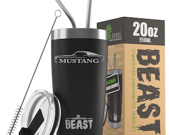 1970 Ford Mustang Fastback Outline Design Beast 20oz / 30oz Stainless Steel Tumbler