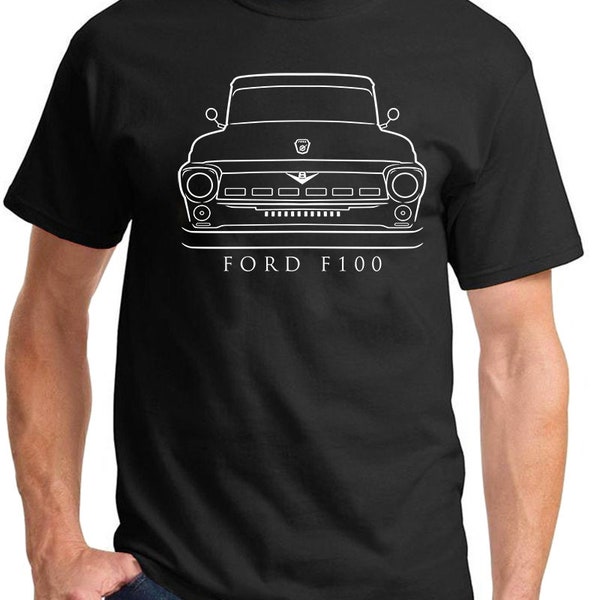 1957 Ford F100 Pickup Truck Front End Profile Design Tshirt