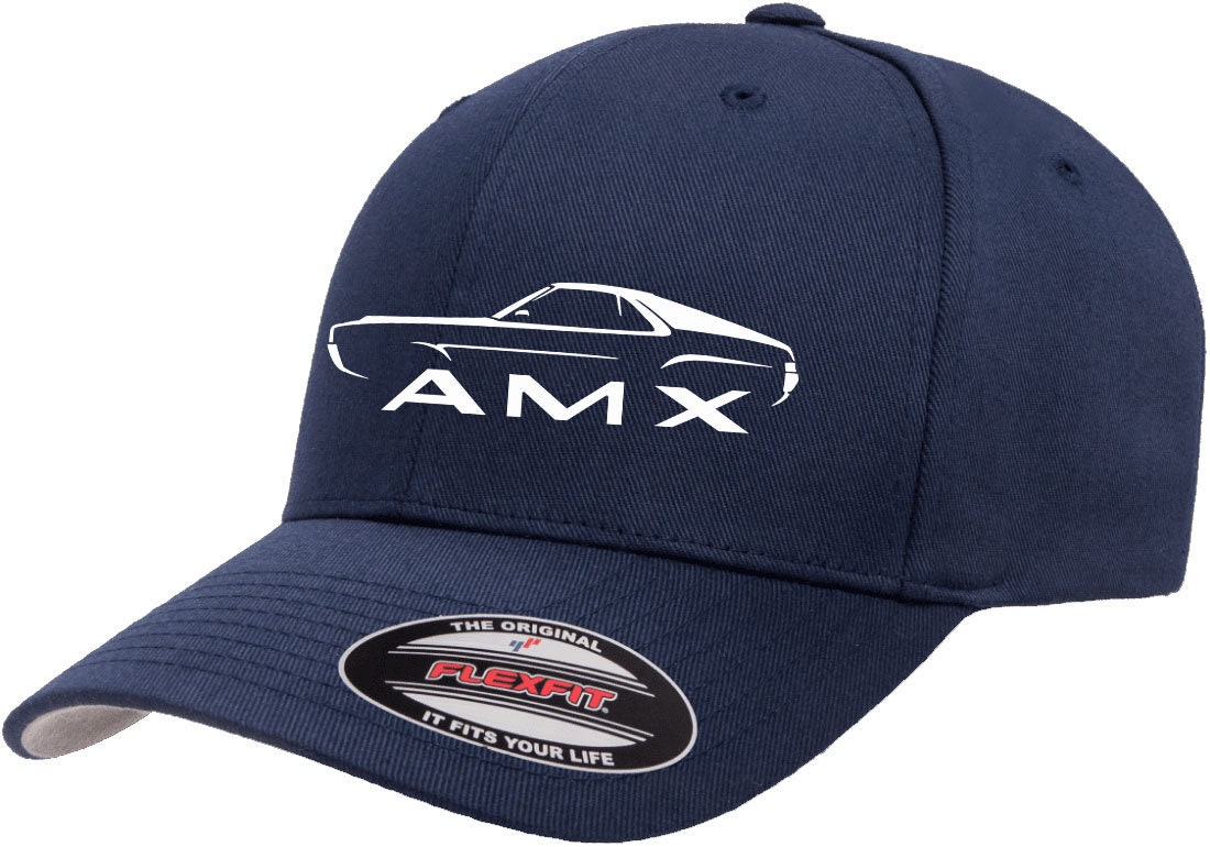1968 1969 AMC AMX Classic Outline Design Flexfit 6277 Baseball Hat