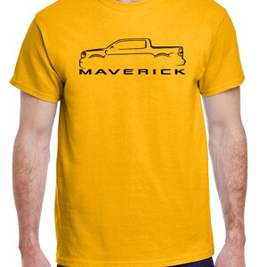 Ford Maverick Classic Outline Ladies T-Shirt - 100% Cotton Heavyweight Shirt, Royal Blue, Sizes S-XXL - View #2