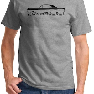 1967 Chevelle Hardtop Muscle Car Classic Outline Design Tshirt