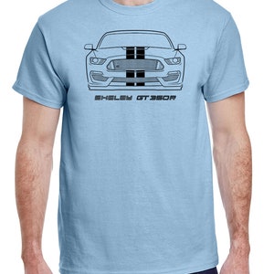 2016-20 Shelby GT350R Mustang Full Stripes Front End Profile Design Tshirt
