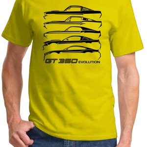 1965-2021 Shelby GT350 Mustang Evolution Classic Outline Design Tshirt ...