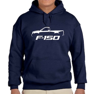 1997-03 Ford F150 Single Cab Pickup Truck Classic Outline Design Hoodie Sweatshirt