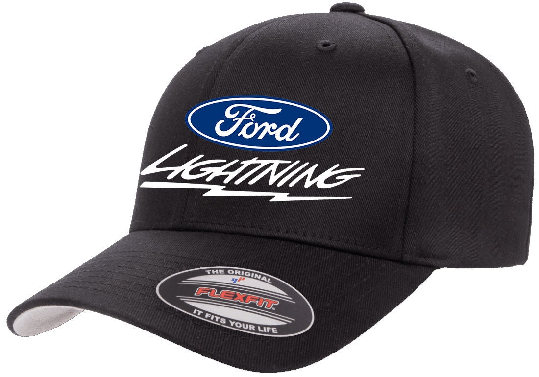 Ford SVT Lightning F150 Truck Logo Classic Design Flexfit 6277 Baseball Hat Cap