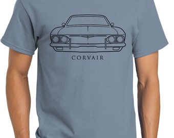 1965-69 Corvair Classic Front End Profile Design Tshirt