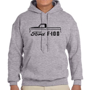 1967-72 Ford F100 Pickup Truck Classic Outline Design Hoodie Sweatshirt