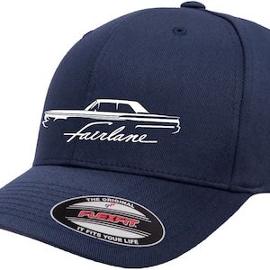 1962 Ford Fairlane Hardtop Outline Design Flexfit 6277 Baseball Hat Cap