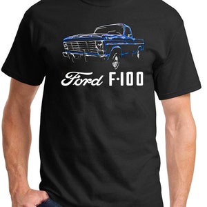 1967-72 Ford F100 Pickup Truck Neon Design Full Color Tshirt
