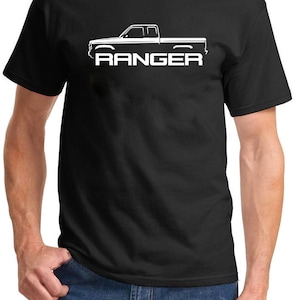 1989-92 Ford Ranger Extended Cab Pickup Truck Classic Outline Design Tshirt