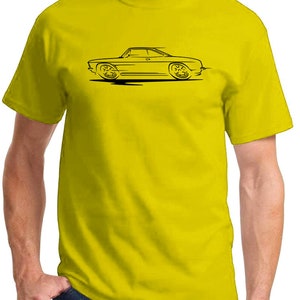 1965-69 Corvair Hardtop Redline Design Tshirt Yellow