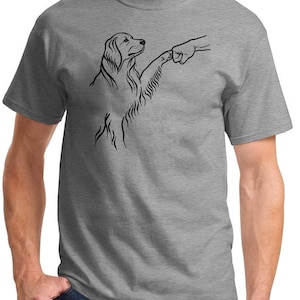 Golden Retriever Fist Bump My Best Friend Series Classic Design Tshirt