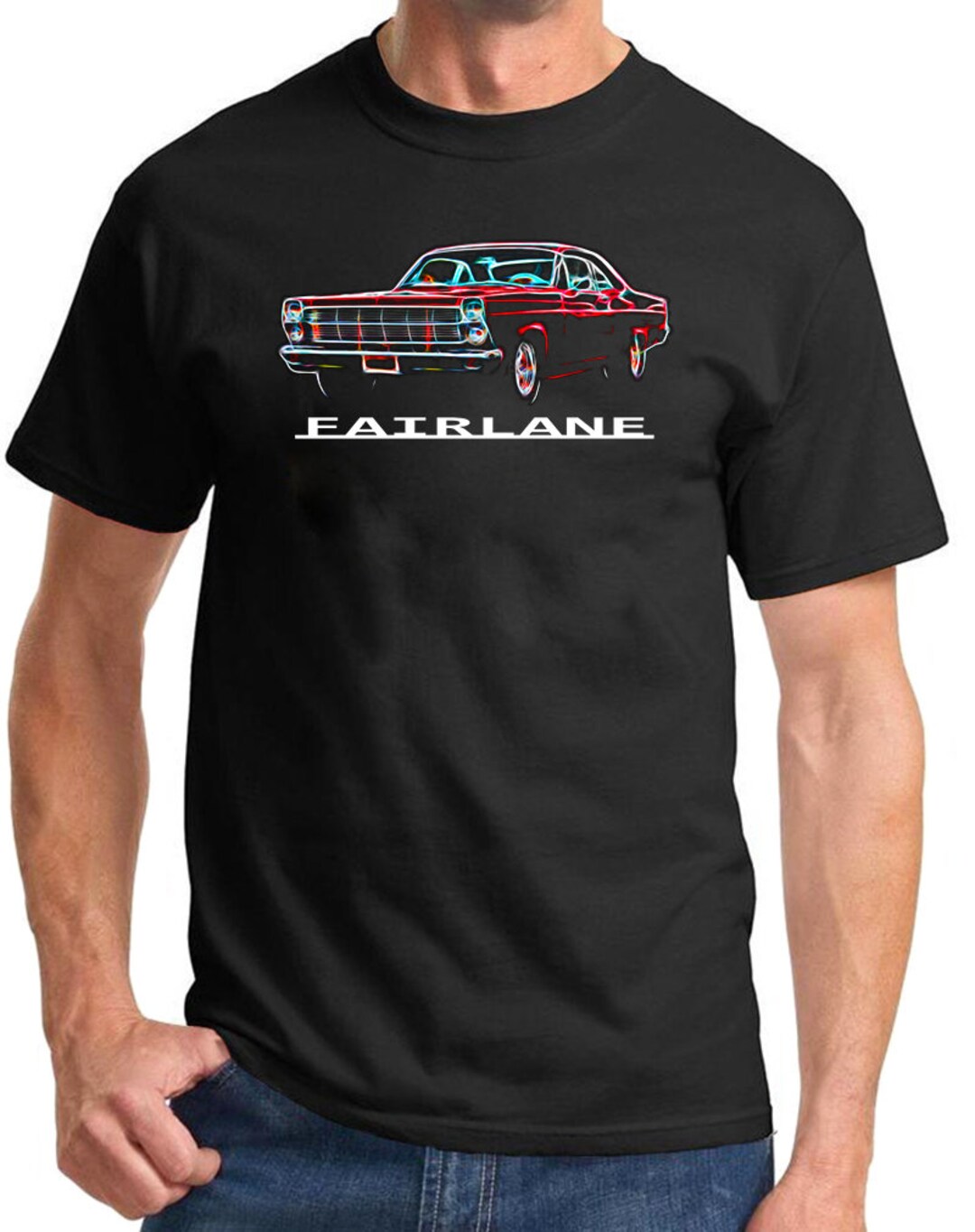 1966 1967 Ford Fairlane Hardtop Neon Design Full Color