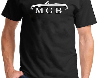 MG MGB Convertible Sports Car Outline Design Tshirt