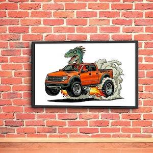 2010-14 Ford SVT Raptor SuperCrew Monster Truck Wall Art Poster