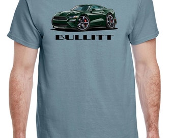 2019 2020 Bullitt Ford Mustang Neon Lights Classic Print Tshirt 2019 2020 Bullitt Ford Mustang Neon Lights Classic Print Tshirt