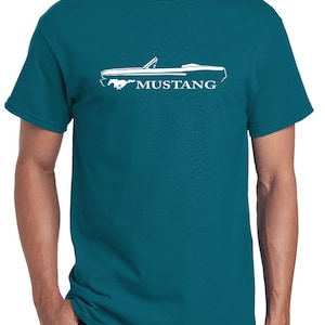 1965 1966 Ford Mustang Convertible Classic Outline Design Tshirt