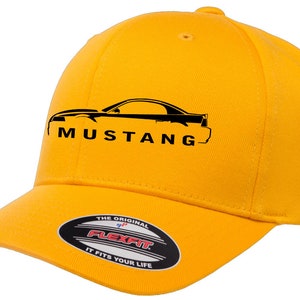 1999-04 Ford Mustang Hardtop Classic Outline Design Flexfit 6277 Baseball Hat Cap