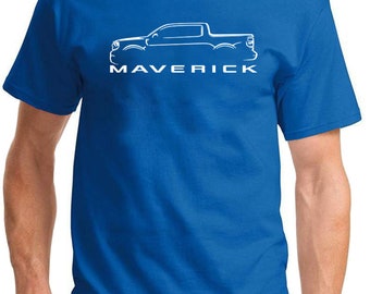 Ford Maverick Pickup Truck Classic Outline Design Tshirt