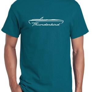 1964 1965 1966 Ford Thunderbird Convertible Classic Outline Design Tshirt