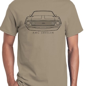 1971 AMC Javelin Classic Front End Profile Design Tshirt