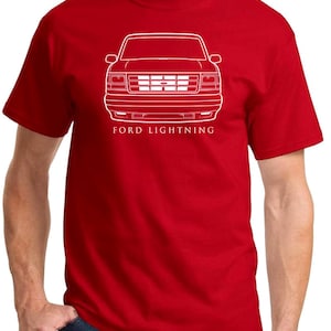 1993 1994 1995 Ford SVT Lightning F150 Truck Front End Profile Design Tshirt