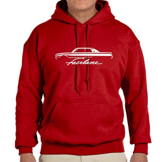 1960 1961 Ford Fairlane Hardtop Classic Outline Design Hoodie