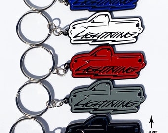 1999-04 Ford SVT Lightning F150 Truck Classic Outline Design Full Color Keychain NEW