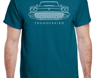 1958 Ford Thunderbird Front End Profile Design Tshirt