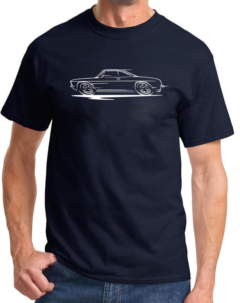 1965-69 Corvair Hardtop Redline Design Tshirt Navy Blue