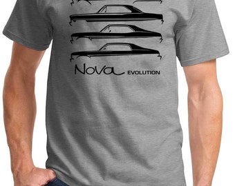 1962-74 Chevy II Nova Evolution Classic Outline Design Tshirt
