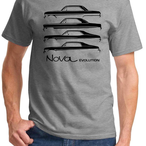 1962-74 Chevy II Nova Evolution Classic Outline Design Tshirt