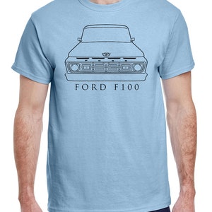 1964 Ford F100 Pickup Truck Front End Profile Design Tshirt