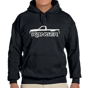 1993-97 Ford Ranger Single Cab Pickup Truck Classic Outline Design Hoodie Sweatshirt
