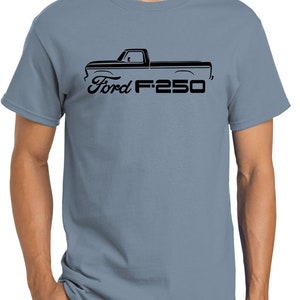 1973-77 Ford F250 Pickup Truck Classic Outline Design Tshirt