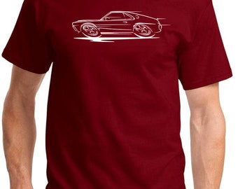 1968 1969 AMC AMX Classic Redline Design Tshirt