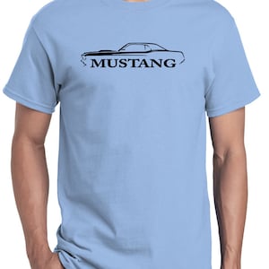 1969 Ford Mustang Coupe Classic Outline Design Tshirt