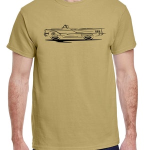 1958 1959 1960 Ford Thunderbird Convertible Redline Design Tshirt
