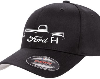 1948-52 Ford F1 Pickup Truck Classic Outline Design Flexfit 6277 Baseball Hat Cap