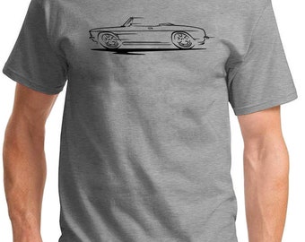 1965-69 Corvair Convertible Redline Design Tshirt