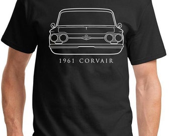 1961 Corvair Classic Front End Profile Design Tshirt