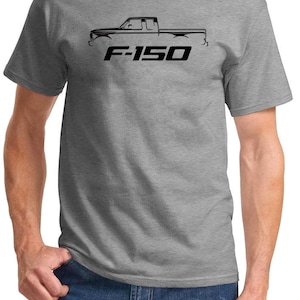1992-96 Ford F150 Extended Cab Pickup Truck Classic Outline Design Tshirt