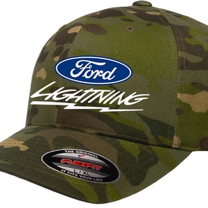Ford F150 Truck Flexfit Hat – Embroidered Baseball Cap, Mid-Profile, Silver Underbill - View #12