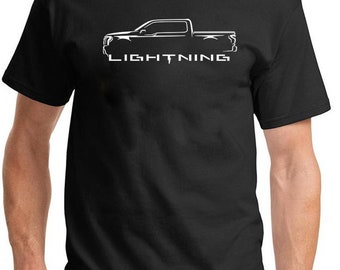 2022 2023 Ford Lightning EV Electric Pickup Truck Classic Outline Design Tshirt